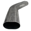 Load image into Gallery viewer, Granatelli 3in Oval Stainless Steel Horizontal 45 Deg Bend 4.5in Bend Radius Tubing - Main Product View