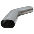 Load image into Gallery viewer, Granatelli 3in Oval Stainless Steel Horizontal 45 Deg Bend 4.5in Bend Radius Tubing - Side View