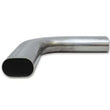 Load image into Gallery viewer, Granatelli 3in Oval Stainless Steel Horizontal 90 Deg Bend 4.5in Bend Radius Tubing - Main Product View