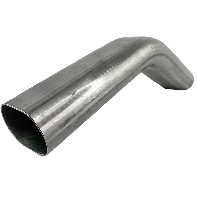 Granatelli 3in Oval Stainless Steel Vertical Radius 45 Deg bend 4.5in Bend Radius Tubing - Main Product View