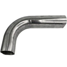 Load image into Gallery viewer, Granatelli 3in Oval Stainless Steel Vertical Radius 90 Deg bend 4.5in Bend Radius Tubing - Side View
