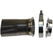 Load image into Gallery viewer, Granatelli 3in Round to 3in Oval Exhaust Pipe Adapter w/V-Band Connection - Main Product View