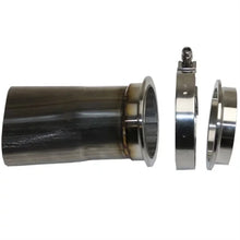 Load image into Gallery viewer, Granatelli 3in Round to 3in Oval Exhaust Pipe Adapter w/V-Band Connection - Main Product View