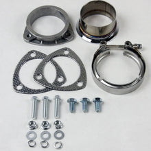 Load image into Gallery viewer, Granatelli 3in V-Band to Straight Connection Cutout w/Gaskets (3-Bolt) - Main Product View