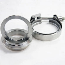Load image into Gallery viewer, Granatelli 4.0in Mild Steel Mating Male to Female Flanges w/V-Band Clamp - Main Product View