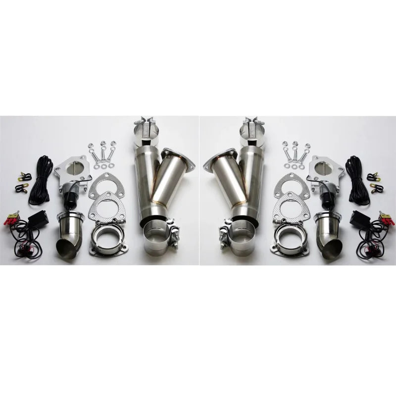 Granatelli 4.0in Stainless Steel Electronic Dual Exhaust Cutout w/Slip Fit & Band Clamp - Main Product View