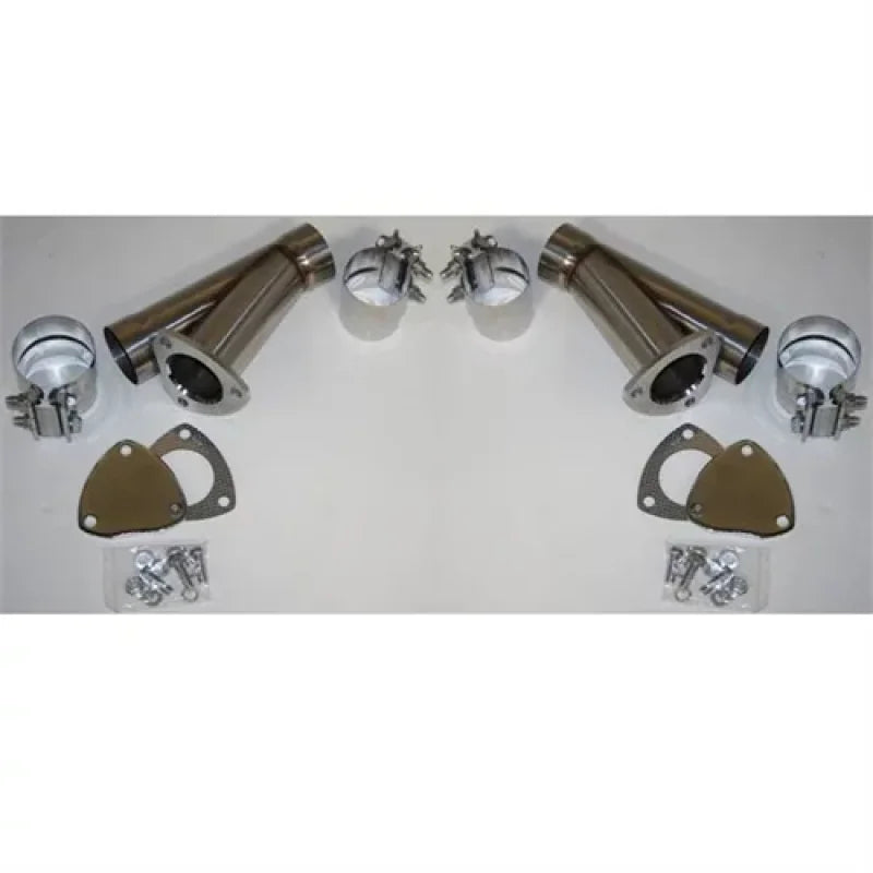 Granatelli 4.0in Stainless Steel Manual Dual Exhaust Cutout Kit w/Slip Fit & Band Clamps - Main Product View