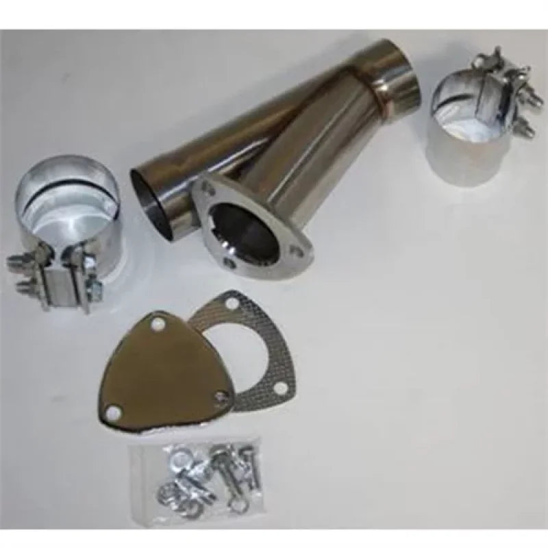 Granatelli 4.0in Stainless Steel Manual Exhaust Cutout Kit w/Slip Fit/Band Clamp - Main Product View