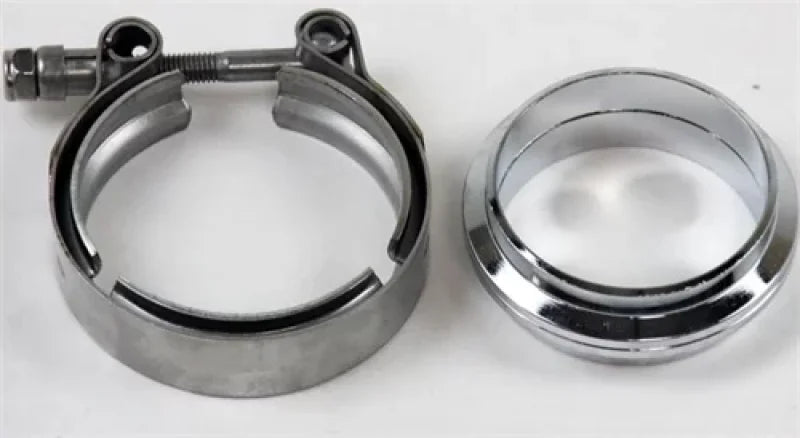 Granatelli 4.0in V-Band Mild Steel Flat Flanges w/Clamp - Main Product View