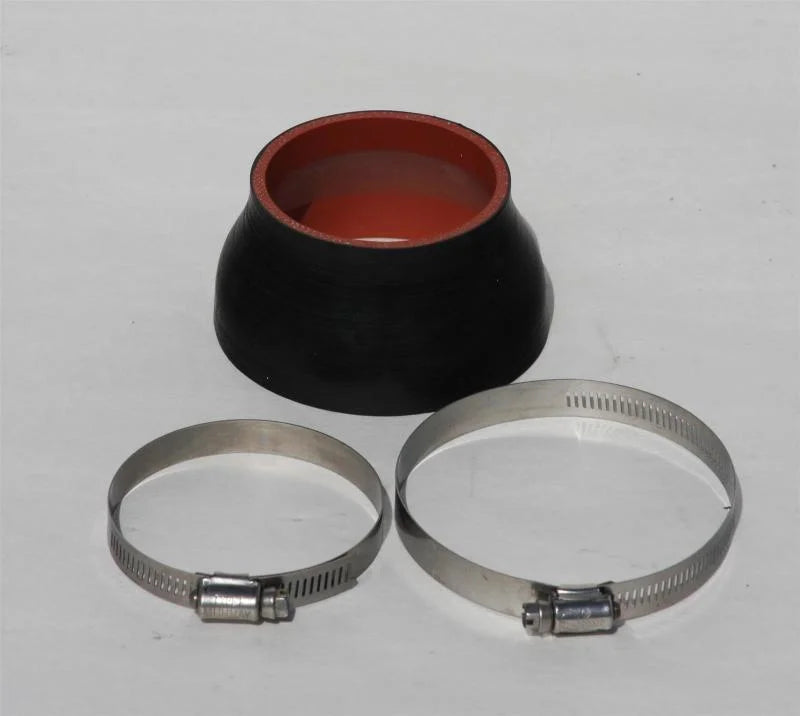 Granatelli 4in-3.5in Silicone Reducer Sleeve w/Clamps - Main Product View