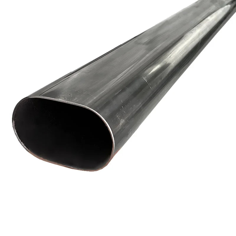 Granatelli 5ft Long 3.0in Oval Stainless Steel Tubing - Side View