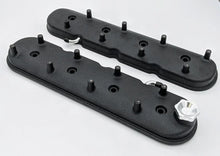 Load image into Gallery viewer, Granatelli 96-22 GM LS Standard Height Valve Cover w/Angled Coil Mount - Blk Wrinkle (Pair) - Side View