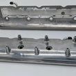 Load image into Gallery viewer, Granatelli 96-22 GM LS Standard Height Valve Cover w/Angled Coil Mount - Polished (Pair) - Back View