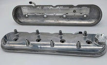 Load image into Gallery viewer, Granatelli 96-22 GM LS Standard Height Valve Cover w/Angled Coil Mount - Polished (Pair) - Back View