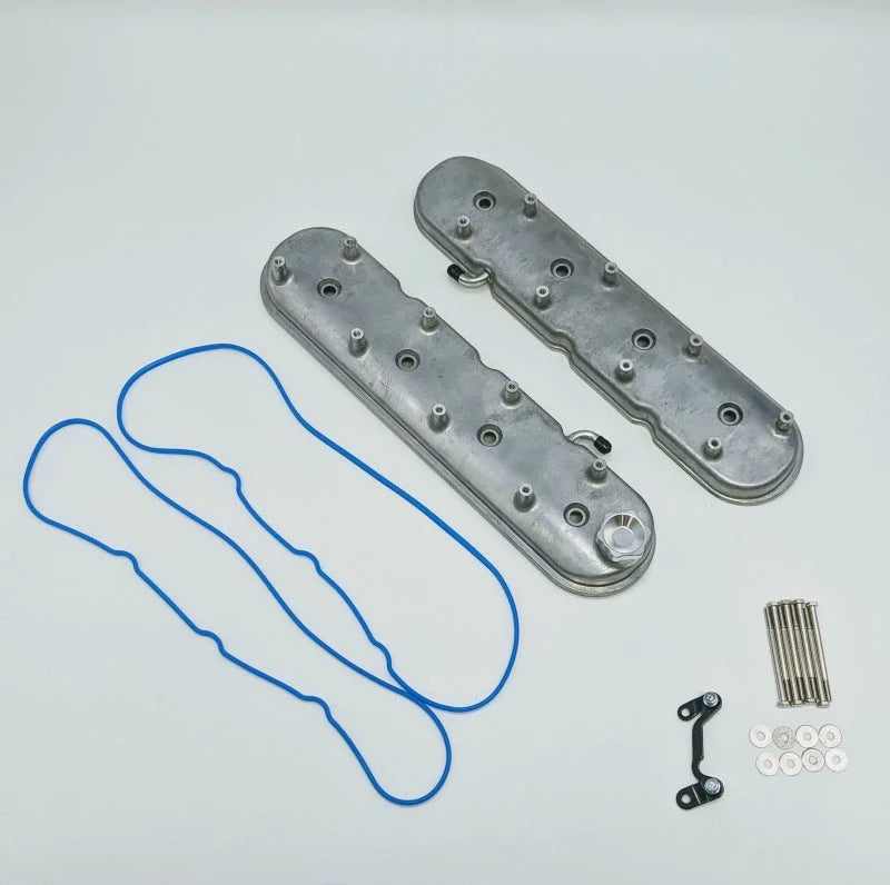 Granatelli 96-22 GM LS Standard Valve Cover w/Angled Coil Mount - Cast Finish (Pair) - Main Product View
