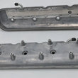 Load image into Gallery viewer, Granatelli 96-22 GM LS Standard Valve Cover w/Angled Coil Mount - Cast Finish (Pair) - Back View