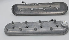 Load image into Gallery viewer, Granatelli 96-22 GM LS Standard Valve Cover w/Angled Coil Mount - Cast Finish (Pair) - Back View