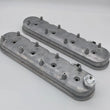 Load image into Gallery viewer, Granatelli 96-22 GM LS Tall Valve Cover w/Integral Angled Coil Mounts - Cast Finish - Back View