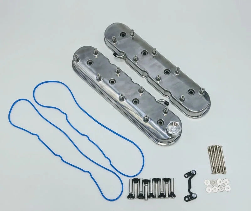 Granatelli 96-22 GM LS Tall Valve Cover w/Integral Angled Coil Mounts - Polished (Pair) - Main Product View
