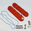 Load image into Gallery viewer, Granatelli 96-22 GM LS Tall Valve Cover w/Integral Angled Coil Mounts - Red Wrinkle (Pair) - Main Product View