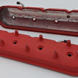 Load image into Gallery viewer, Granatelli 96-22 GM LS Tall Valve Cover w/Integral Angled Coil Mounts - Red Wrinkle (Pair) - Back View