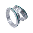 Load image into Gallery viewer, Granatelli Aluminum Dual Seal Clamp 3.0in Weld-on Ferrule Set - Side View