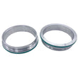 Load image into Gallery viewer, Granatelli Aluminum Dual Seal Clamp 3.0in Weld-on Ferrule Set - Back View