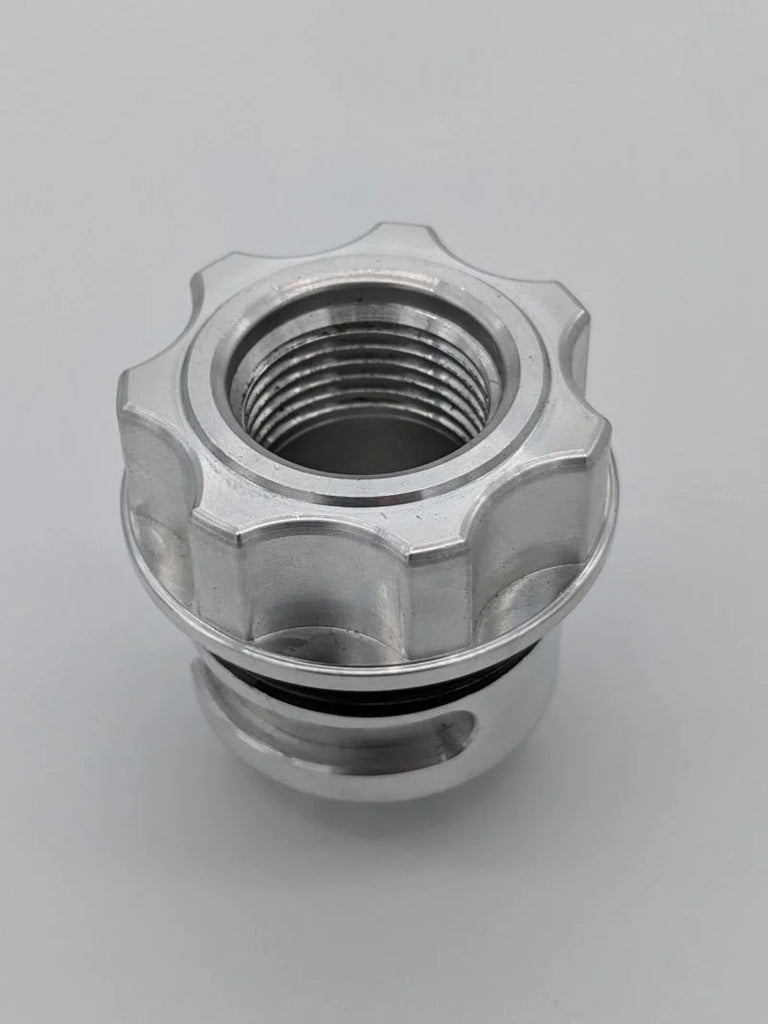 Granatelli GM LS/LT / Ford Coyote -10AN ORB Female Threaded Insert Vented Oil Fill Cap - Natural - Main Product View