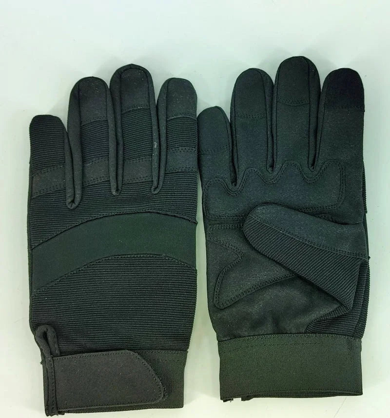 Granatelli Large Mechanics Work Gloves - Black - Side View