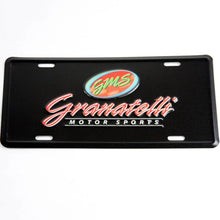 Load image into Gallery viewer, Granatelli Motor Sports Aluminum License Plate - Black Face &amp; Full Color Logo - Main Product View