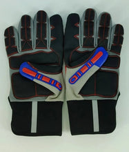 Load image into Gallery viewer, Granatelli X-Large Mechanics Work Gloves - Red/Gray/Black - Side View