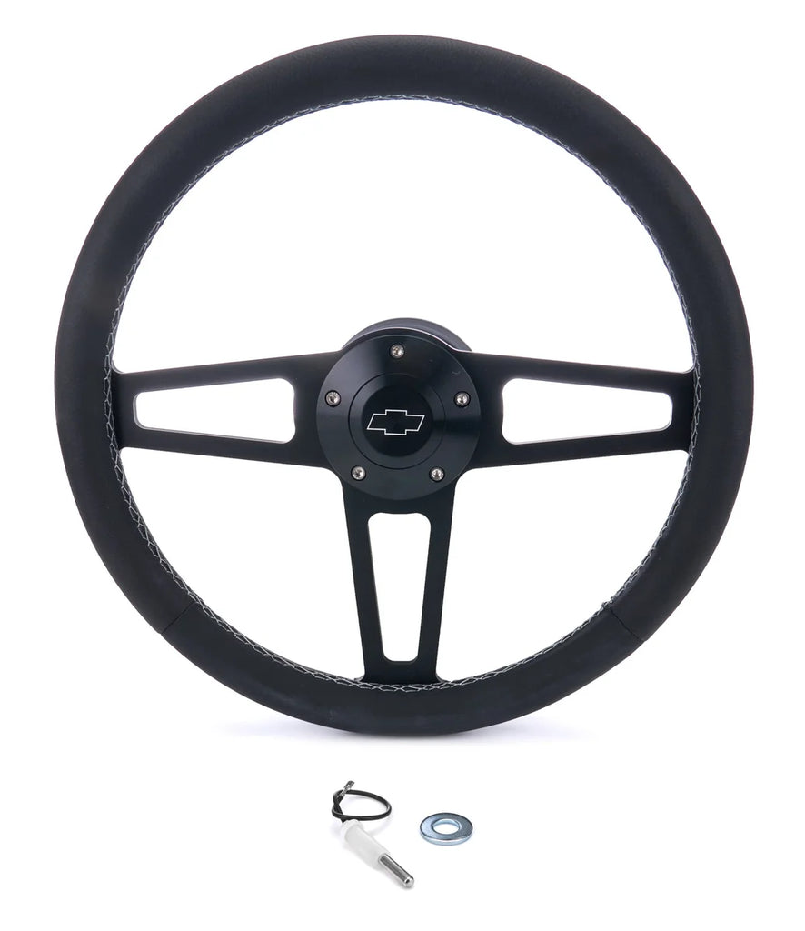 Grant Billet Classic Series Black Wheel Chevy Logo 1916-2
