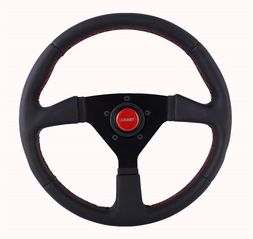 Grant Steering Wheel 13.75in Wrapped w/Red 625