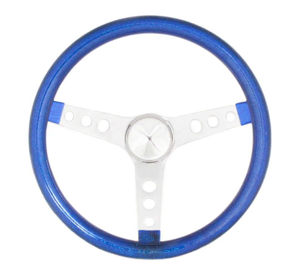 Grant Steering Wheel Mtl Flake Blue/Spoke Chrm 15
