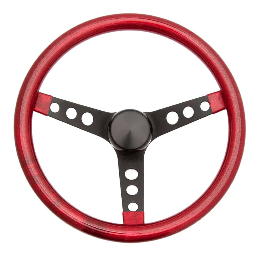 Grant Steering Wheel Mtl Flake Red/Spoke Blk 13.5