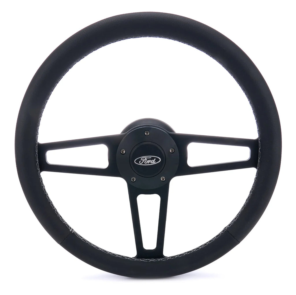 Grant T Series Blk Wheel FORD Logo/Install Kit 1917