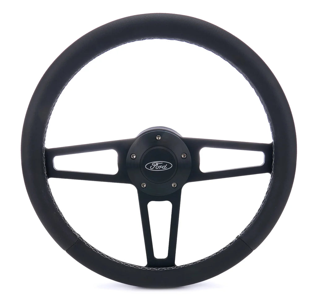 Grant T Series Blk Wheel FORD Logo/Install Kit 1918