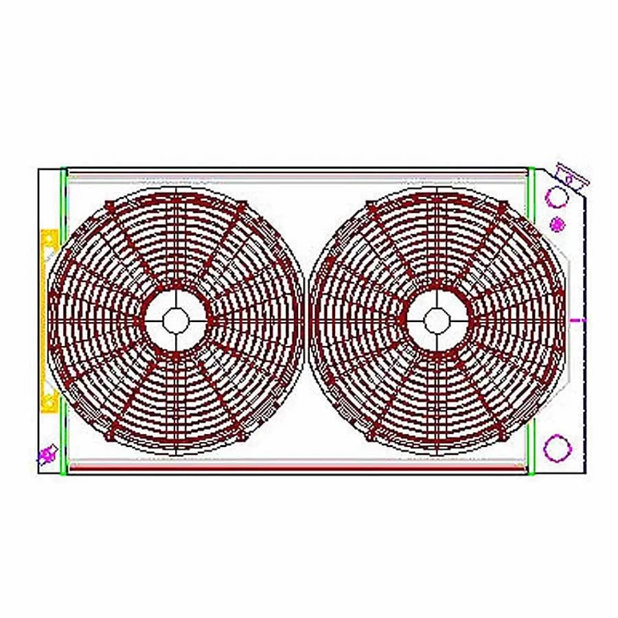 Griffin Radiators Radiator Combo Unit GM A & G Body LS Swap CU-70008-LS