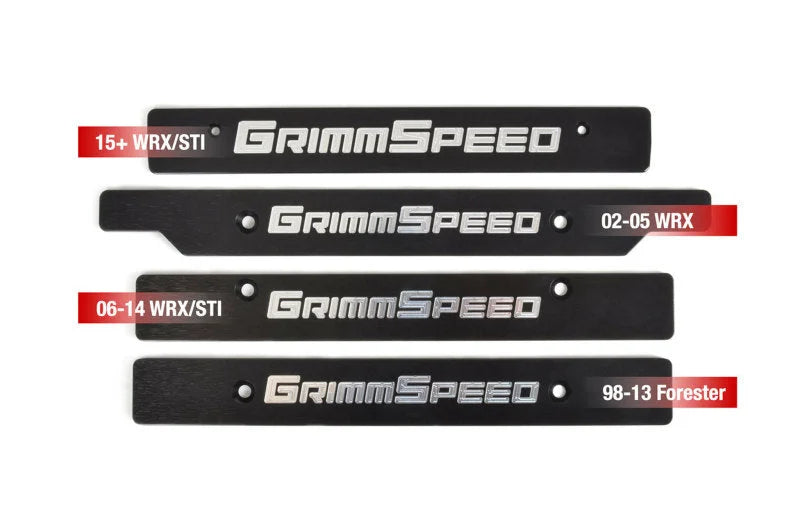 GrimmSpeed 02-05 Subaru Impreza WRX/STi License Plate Delete Plate - Side View