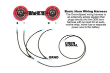 Load image into Gallery viewer, GrimmSpeed 02-14 Subaru WRX/STI Hella Horn Wiring Harness - Installation View