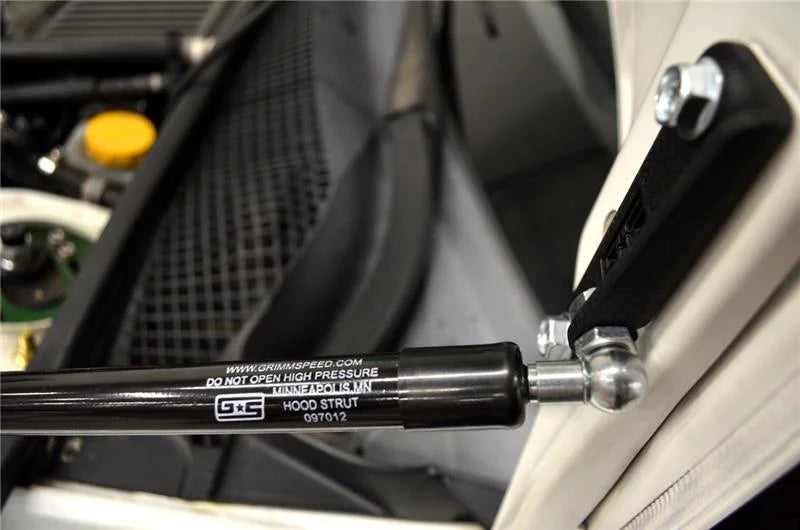 GrimmSpeed 03-08 Subaru Forester Hood Struts - Back View