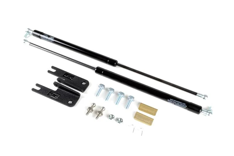 GrimmSpeed 03-08 Subaru Forester Hood Struts - Installation View
