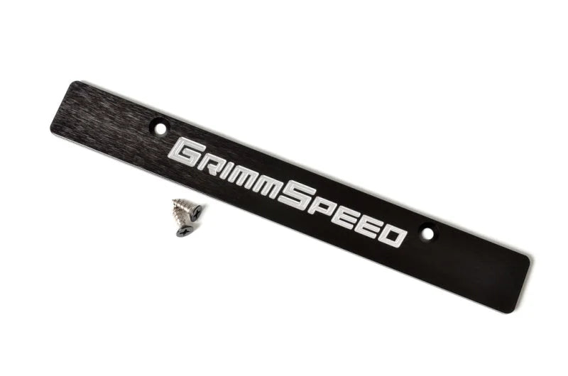 GrimmSpeed 06-14 Subaru Impreza/WRX/STi License Plate Delete Plate - Side View
