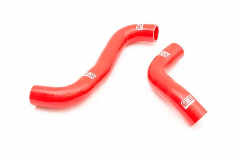 GrimmSpeed 08-14 Subaru WRX / 08-17 Subaru STi / 09-13 Subaru Forester XT Radiator Hose Kit - Red - Side View