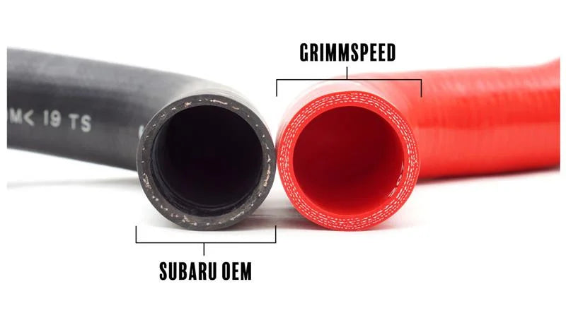 GrimmSpeed 08-14 Subaru WRX / 08-17 Subaru STi / 09-13 Subaru Forester XT Radiator Hose Kit - Red - Additional View 7