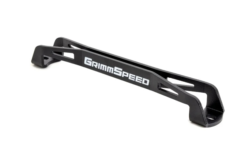 GrimmSpeed 08-18 Subaru WRX/STI Lightweight Battery Tie Down - Black - Detail View