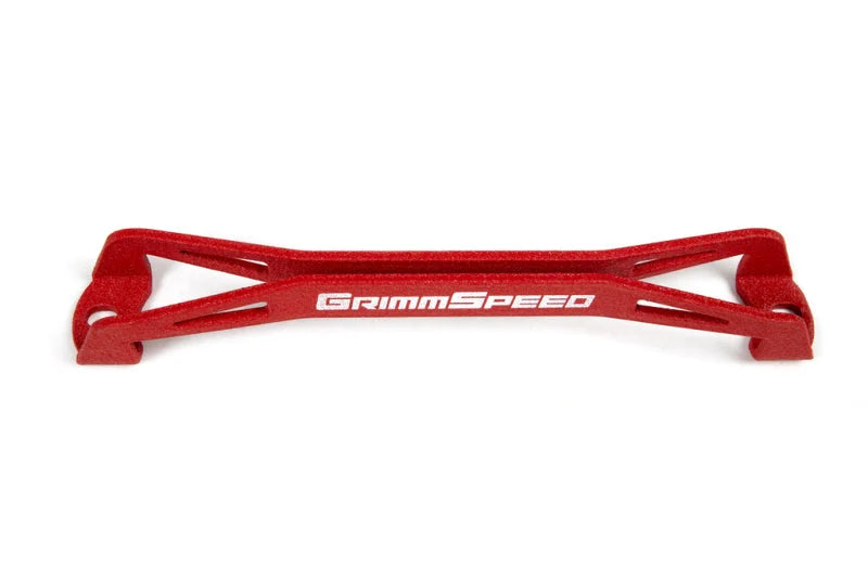 GrimmSpeed 08-18 Subaru WRX/STI Lightweight Battery Tie Down - Red - Main Product View