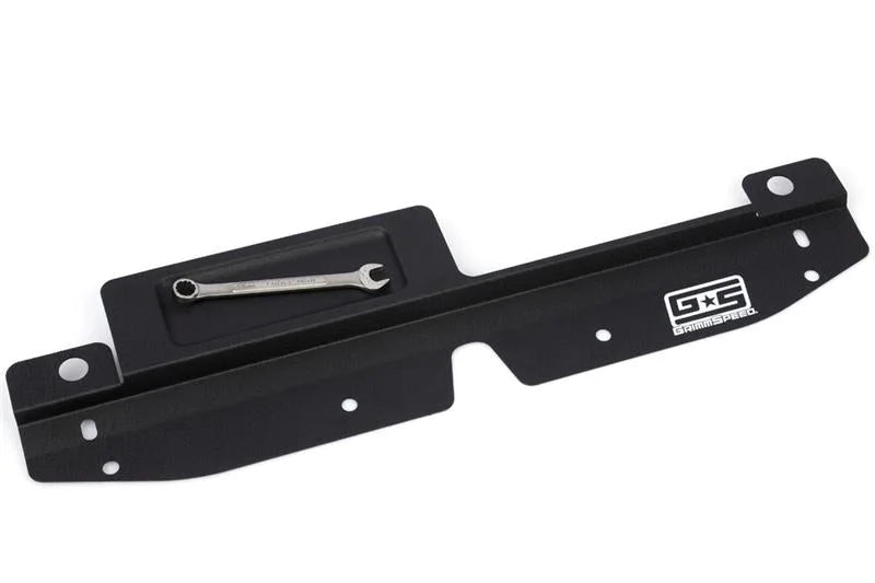 GrimmSpeed 08+ Subaru Impreza/WRX/STI Radiator Shroud w/Tool Tray - Black - Back View