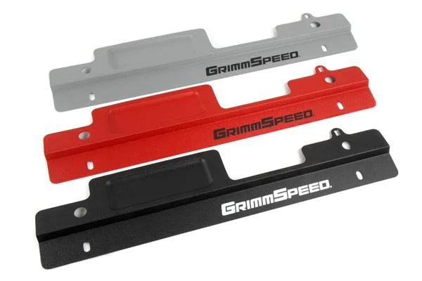 GrimmSpeed 08+ Subaru Impreza/WRX/STI Radiator Shroud w/Tool Tray - Black - Installation View