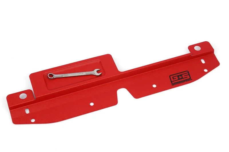 GrimmSpeed 08+ Subaru Impreza/WRX/STI Radiator Shroud w/Tool Tray - Red - Detail View